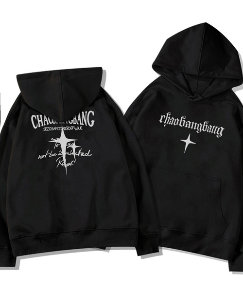 セール】クロス 星柄モチーフ プリント プルパーカー（パーカー