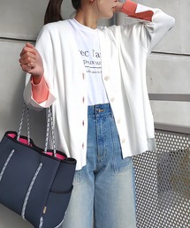 Q | 二重袖配色ニットカーディガン(カーディガン/ボレロ)