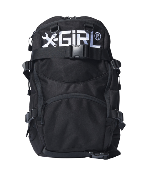 X-girl（エックスガール）の「"XGL WHEEL CO." SKATE BACKPACK（バックパック/リュック・レディース・ブラック/ピンク・ONE SIZE）」の3枚目の写真