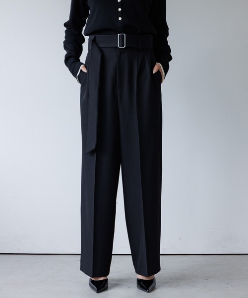 belt set 2tuck pants（ベルトセット2タックパンツ）（スラックス