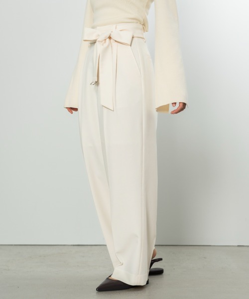 SENEE（セニー）の「belt set 2tuck pants（ベルトセット2