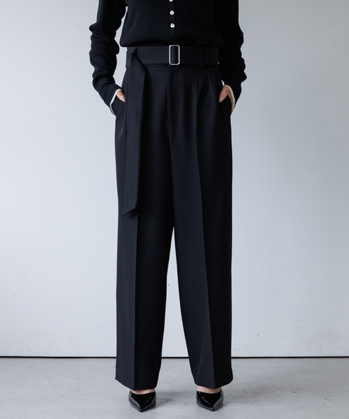 belt set 2tuck pants（ベルトセット2タックパンツ）（スラックス
