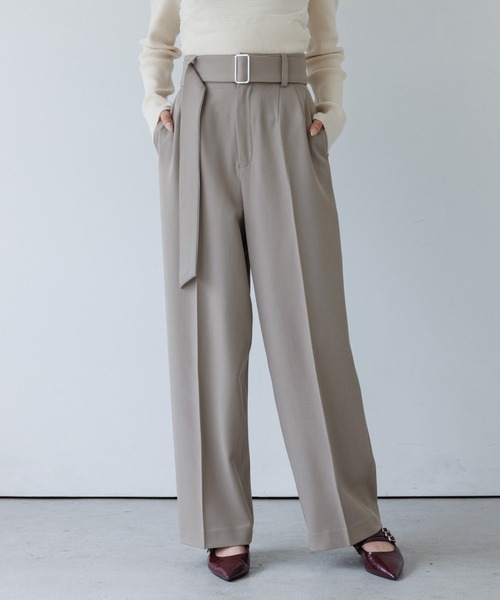 belt set 2tuck pants（ベルトセット2タックパンツ）（スラックス