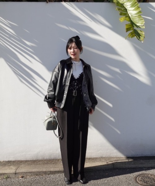 つーさん　2個セット セール】belt set 2tuck pants（ベルトセット2タックパンツ