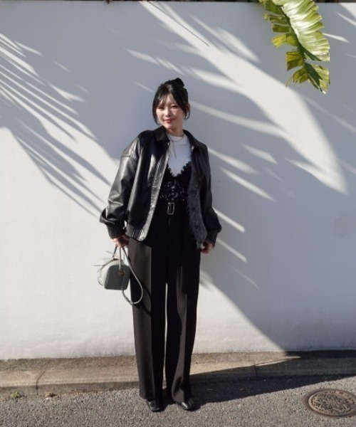 セール】belt set 2tuck pants（ベルトセット2タックパンツ