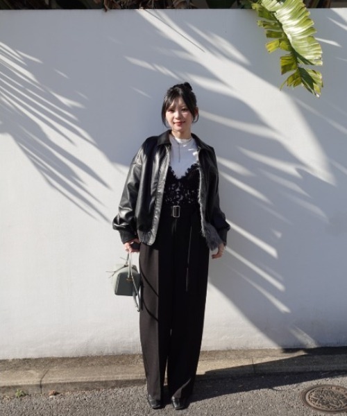 セール】belt set 2tuck pants（ベルトセット2タックパンツ