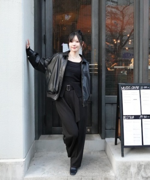 セール】belt set 2tuck pants（ベルトセット2タックパンツ