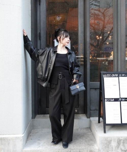 belt set 2tuck pants（ベルトセット2タックパンツ）（スラックス