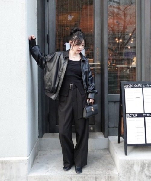 belt set 2tuck pants（ベルトセット2タックパンツ）（スラックス