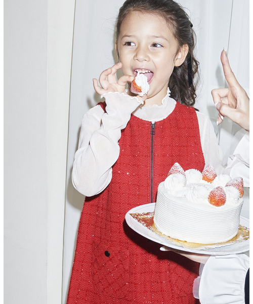 ナイロンチュールフロッキーカットソーkids(90cm-160cm)（Tシャツ/カットソー）｜IENA ENFANT（イエナアンファン）