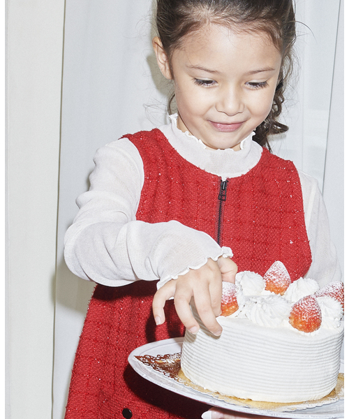 ナイロンチュールフロッキーカットソーkids(90cm-160cm)（Tシャツ/カットソー）｜IENA ENFANT（イエナアンファン）