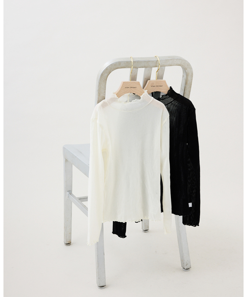 ナイロンチュールフロッキーカットソーkids(90cm-160cm)（Tシャツ/カットソー）｜IENA ENFANT（イエナアンファン）