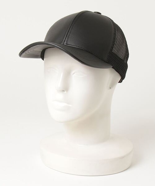 【セール】『Winner Caps』LEATHER TRUCKER MESH CAP（キャップ）｜INNOCENT（イノセント）