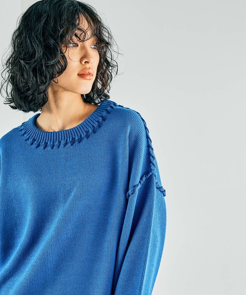 セール】5ゲージハンドステッチプルオーバー 284006（ニット/セーター