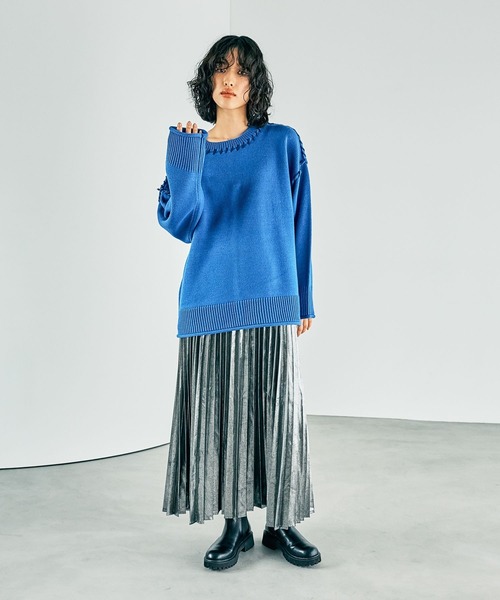 セール】5ゲージハンドステッチプルオーバー 284006（ニット/セーター