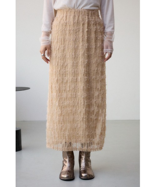 AZUL by moussy(アズールバイマウジー)の「カットレーススカート 春服 夏服 ロングスカート ウエストゴム紐付き(スカート・レディース・ブラック/ホワイト/ベージュ・FREE)」の7枚目の写真