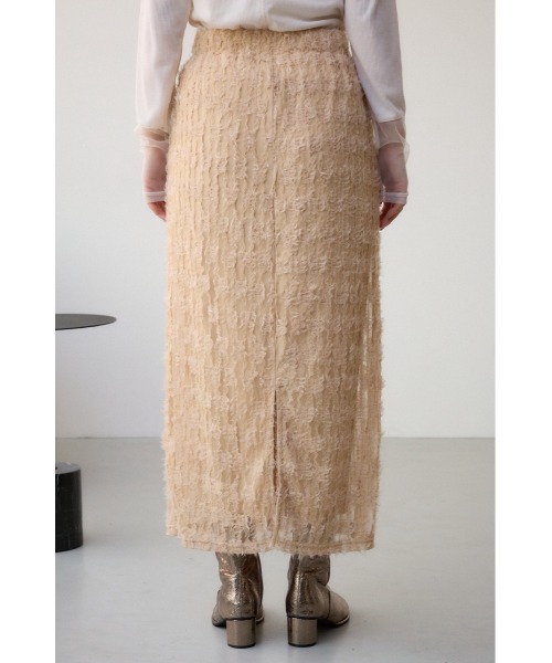 AZUL by moussy(アズールバイマウジー)の「カットレーススカート 春服 夏服 ロングスカート ウエストゴム紐付き(スカート・レディース・ブラック/ホワイト/ベージュ・FREE)」の9枚目の写真