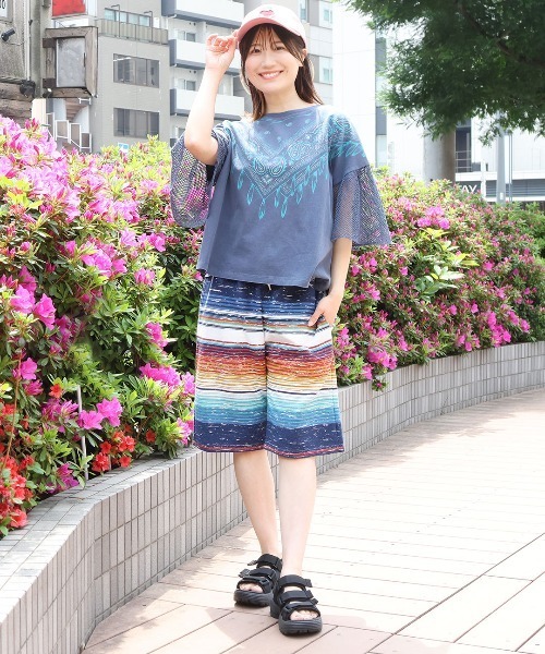 チチカカ（チチカカ）の「裏毛グラフィックショートパンツ【ユニセックス】（その他パンツ・メンズ・その他1/その他2/その他3/その他4・MEDIUM/LARGE）」の6枚目の写真