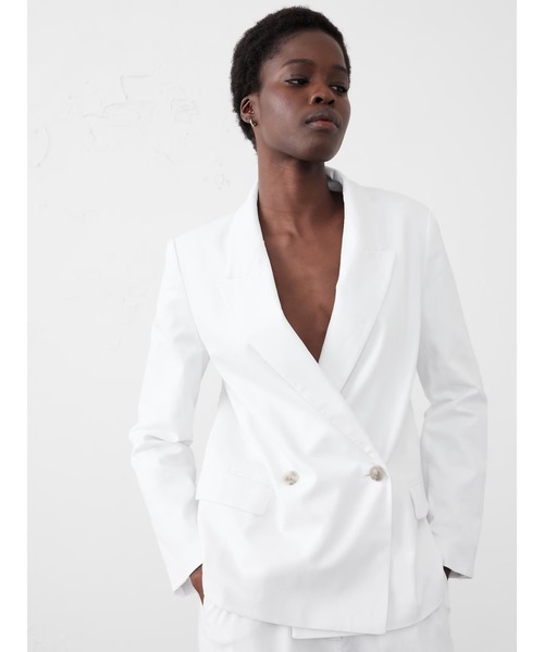 新品　バナナ・リパブリック　リネンブレンド ボーイフレンドブレザー セール】BANANA REPUBLIC FACTORY STORE リネンブレンド ボーイ