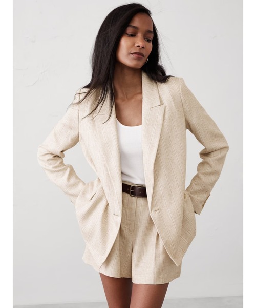 新品　バナナ・リパブリック　リネンブレンド ボーイフレンドブレザー BANANA REPUBLIC FACTORY STORE｜(W)BANANA REPUBLIC FACTORY