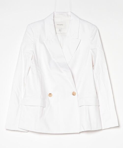 新品BANANA REPUBLIC ホワイト テーラードジャケット 11号 セール】BANANA REPUBLIC FACTORY STORE リネンブレンド ボーイ