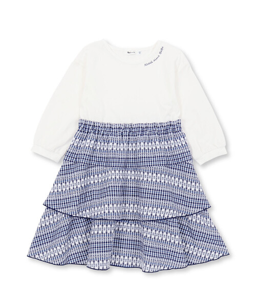Noeil aime BeBe(ノイユエイムベベ)の「【お揃い】ギンガムティアードドッキングワンピース(80~130cm)(ワンピース・キッズ・ブルー系その他2/ピンク系その他・110cm/120cm/100cm/130cm/90cm)」の13枚目の写真