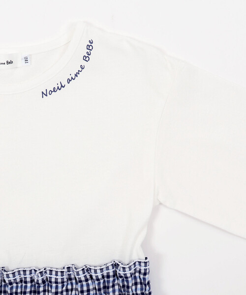 Noeil aime BeBe(ノイユエイムベベ)の「【お揃い】ギンガムティアードドッキングワンピース(80~130cm)(ワンピース・キッズ・ブルー系その他2/ピンク系その他・110cm/120cm/100cm/130cm/90cm)」の15枚目の写真