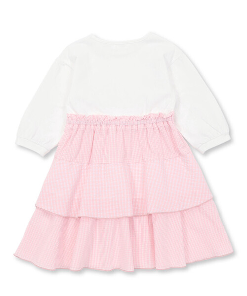 Noeil aime BeBe(ノイユエイムベベ)の「【お揃い】ギンガムティアードドッキングワンピース(80~130cm)(ワンピース・キッズ・ブルー系その他2/ピンク系その他・110cm/120cm/100cm/130cm/90cm)」の20枚目の写真