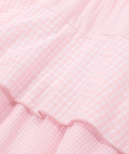 Noeil aime BeBe(ノイユエイムベベ)の「【お揃い】ギンガムティアードドッキングワンピース(80~130cm)(ワンピース・キッズ・ブルー系その他2/ピンク系その他・110cm/120cm/100cm/130cm/90cm)」の5枚目の写真