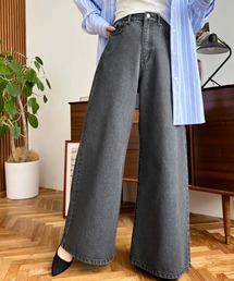 ワイドフレアデニムパンツ