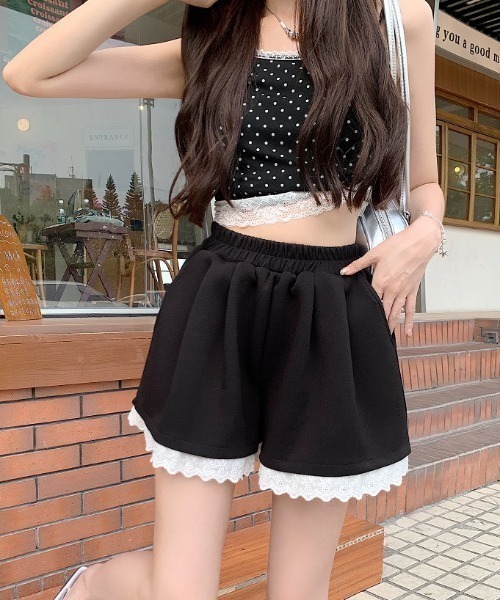 NANEA(ナネア)の「裾フリルスウェットショートパンツ(スウェットパンツ・レディース・ブラック/グレー・SMALL/MEDIUM/LARGE)」の22枚目の写真