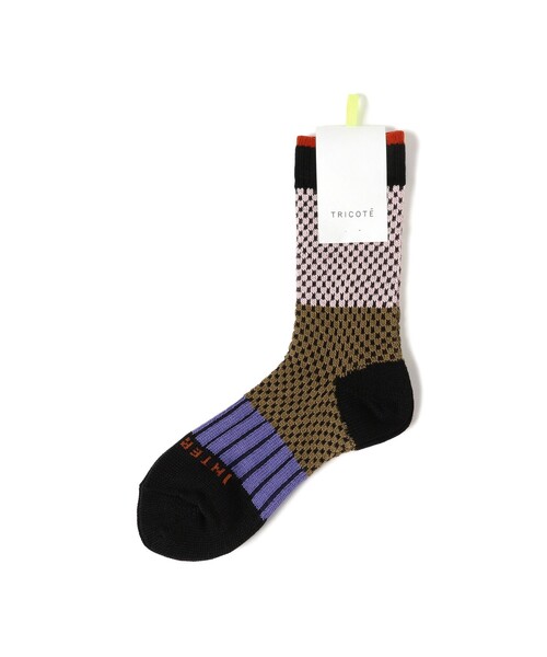 Tricote(トリコテ)の「TRICOTE / BORDER MESH SOCKS(ソックス/靴下・レディース・ホワイト/ブラック・ONE SIZE)」の2枚目の写真