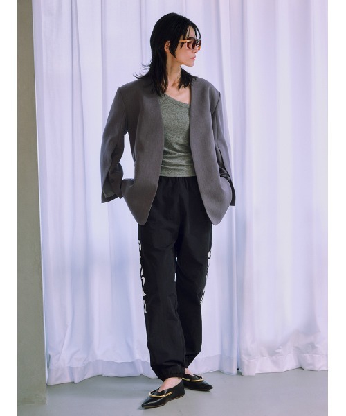 N' Closet定価¥18,700オーガンジーノーカラージャケット レースノーカラージャケット（ノーカラージャケット）｜CORNERS