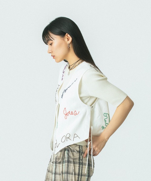 BEADS EMBROIDERY VEST（ベスト）｜ROSE BUD（ローズバッド）の