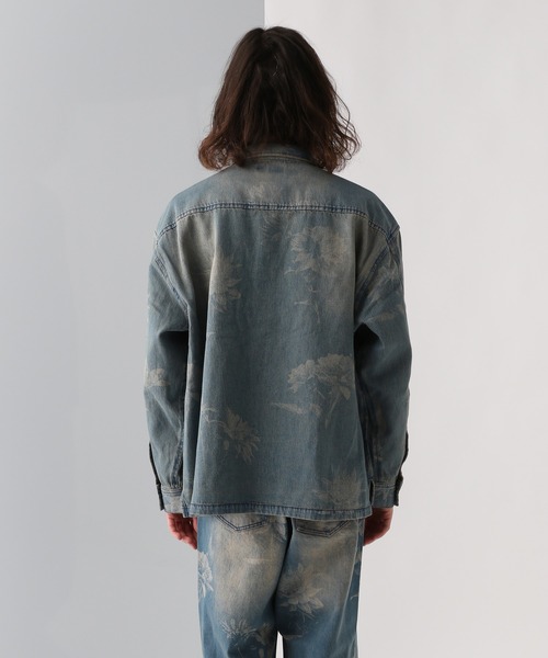 HARE（ハレ）の「【SET UP対応】フラワープリントデニムBIGシャツ(HARE)（シャツ/ブラウス・メンズ・ブラック/ブルー・FREE）」の11枚目の写真