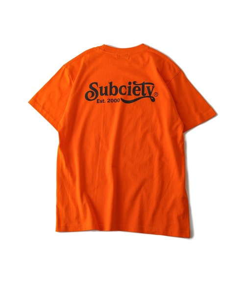 Subciety（サブサエティ）の「Stream tee（Tシャツ/カットソー・メンズ・ホワイト/オレンジ/ブラック×ブラック/ブラック・SMALL/MEDIUM/LARGE/X-LARGE/XX-LARGE）」の9枚目の写真