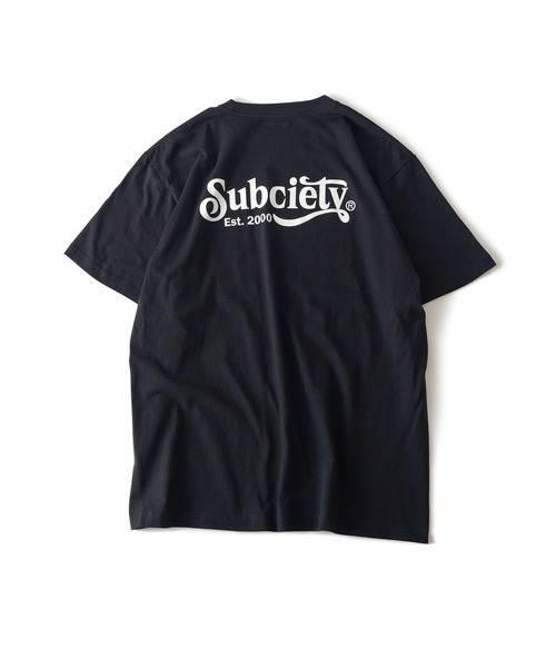 Subciety（サブサエティ）の「Stream tee（Tシャツ/カットソー・メンズ・ホワイト/オレンジ/ブラック×ブラック/ブラック・SMALL/MEDIUM/LARGE/X-LARGE/XX-LARGE）」の17枚目の写真