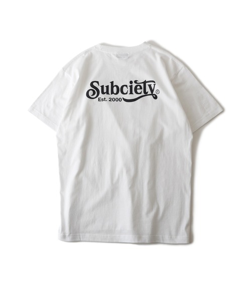 Subciety（サブサエティ）の「Stream tee（Tシャツ/カットソー・メンズ・ホワイト/オレンジ/ブラック×ブラック/ブラック・SMALL/MEDIUM/LARGE/X-LARGE/XX-LARGE）」の15枚目の写真