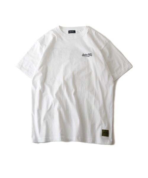 Subciety（サブサエティ）の「Stream tee（Tシャツ/カットソー・メンズ・ホワイト/オレンジ/ブラック×ブラック/ブラック・SMALL/MEDIUM/LARGE/X-LARGE/XX-LARGE）」の16枚目の写真