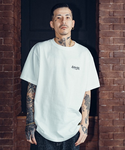 Subciety（サブサエティ）の「Stream tee（Tシャツ/カットソー・メンズ・ホワイト/オレンジ/ブラック×ブラック/ブラック・SMALL/MEDIUM/LARGE/X-LARGE/XX-LARGE）」の11枚目の写真