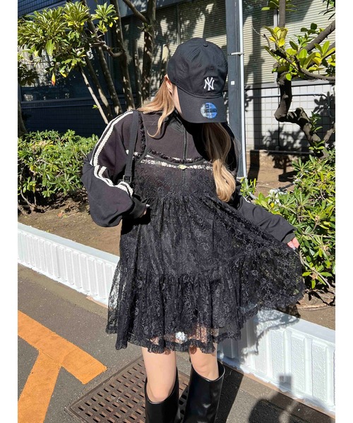 セール】ローズポイントレースミニワンピース（ワンピース）｜WC