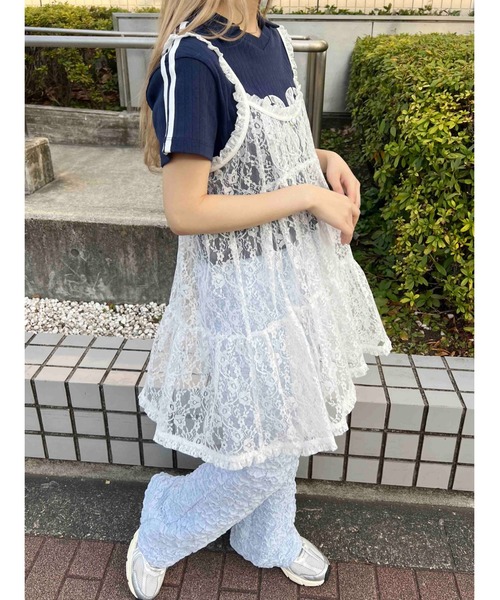 セール】ローズポイントレースミニワンピース（ワンピース）｜WC