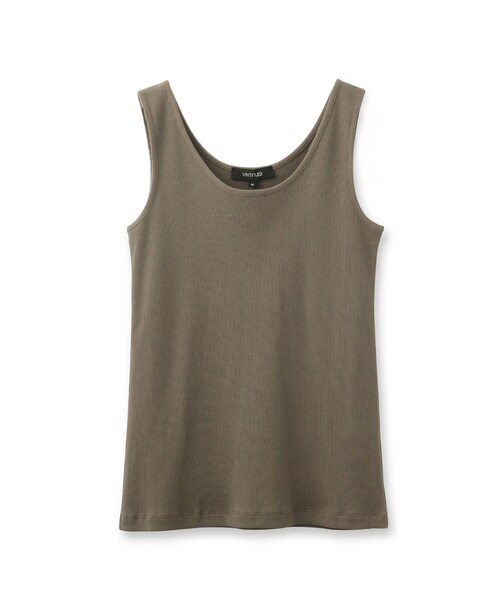 UNTITLED（アンタイトル）の「コットンテレコタンクトップ（タンクトップ・レディース・ホワイト/ブラック/カーキ・00/02/04/44/48）」の4枚目の写真