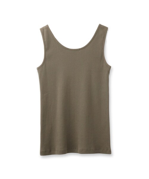 UNTITLED（アンタイトル）の「コットンテレコタンクトップ（タンクトップ・レディース・ホワイト/ブラック/カーキ・00/02/04/44/48）」の5枚目の写真