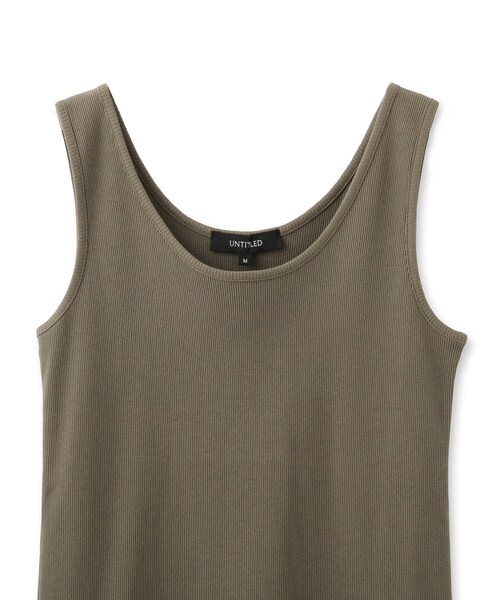 UNTITLED（アンタイトル）の「コットンテレコタンクトップ（タンクトップ・レディース・ホワイト/ブラック/カーキ・00/02/04/44/48）」の6枚目の写真