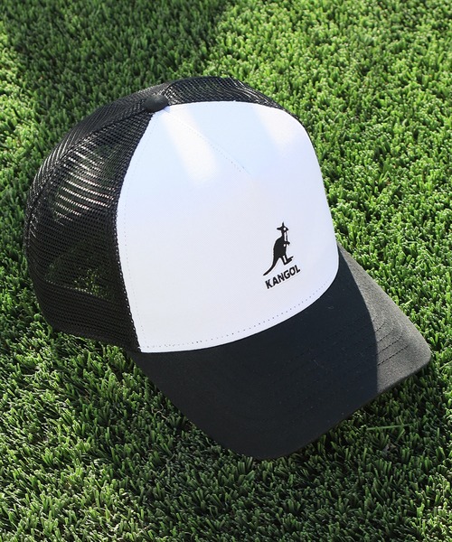 KANGOL（カンゴール）の「【KANGOL/カンゴール】トラッカーメッシュ ロゴキャップ（キャップ・メンズ・ブラック×ホワイト/ベージュ/ブラック・FREE）」の7枚目の写真