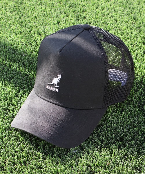 KANGOL（カンゴール）の「【KANGOL/カンゴール】トラッカーメッシュ ロゴキャップ（キャップ・メンズ・ブラック×ホワイト/ベージュ/ブラック・FREE）」の4枚目の写真