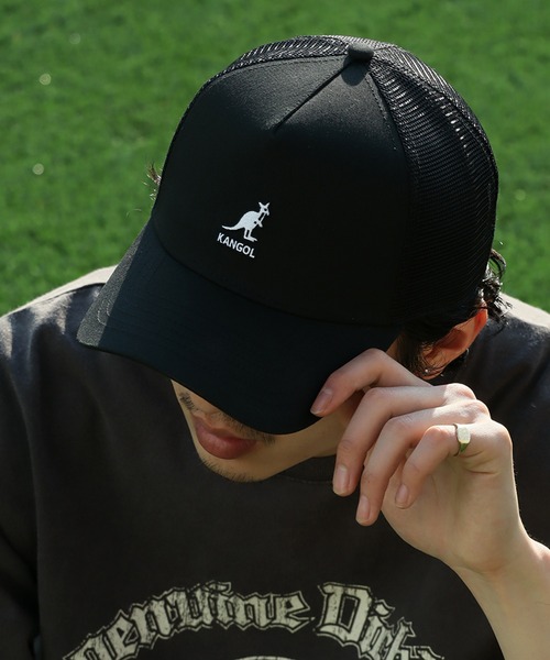 KANGOL（カンゴール）の「【KANGOL/カンゴール】トラッカーメッシュ ロゴキャップ（キャップ・メンズ・ブラック×ホワイト/ベージュ/ブラック・FREE）」の15枚目の写真