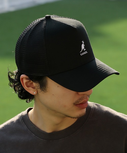 KANGOL（カンゴール）の「【KANGOL/カンゴール】トラッカーメッシュ ロゴキャップ（キャップ・メンズ・ブラック×ホワイト/ベージュ/ブラック・FREE）」の16枚目の写真
