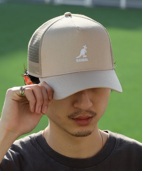 KANGOL（カンゴール）の「【KANGOL/カンゴール】トラッカーメッシュ ロゴキャップ（キャップ・メンズ・ブラック×ホワイト/ベージュ/ブラック・FREE）」の18枚目の写真